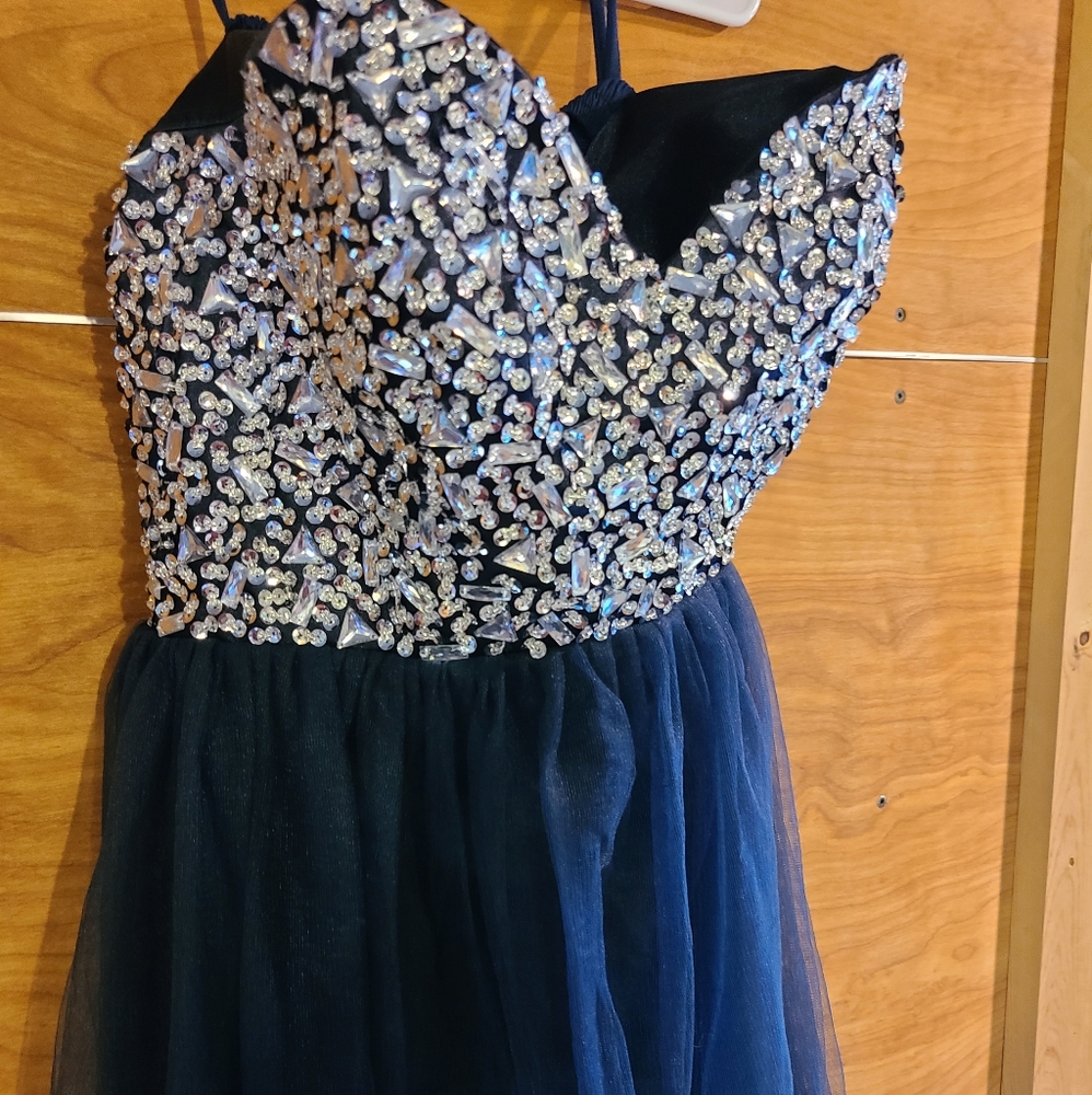 Prom or Formal Dress Navy Tulle